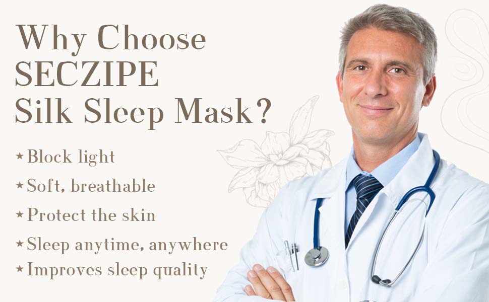 100% Mulberry Silk Sleep Mask Eye Mask for Women Man with Adjustable Band,  for Travel Rest and Office Large Size (Taupe)